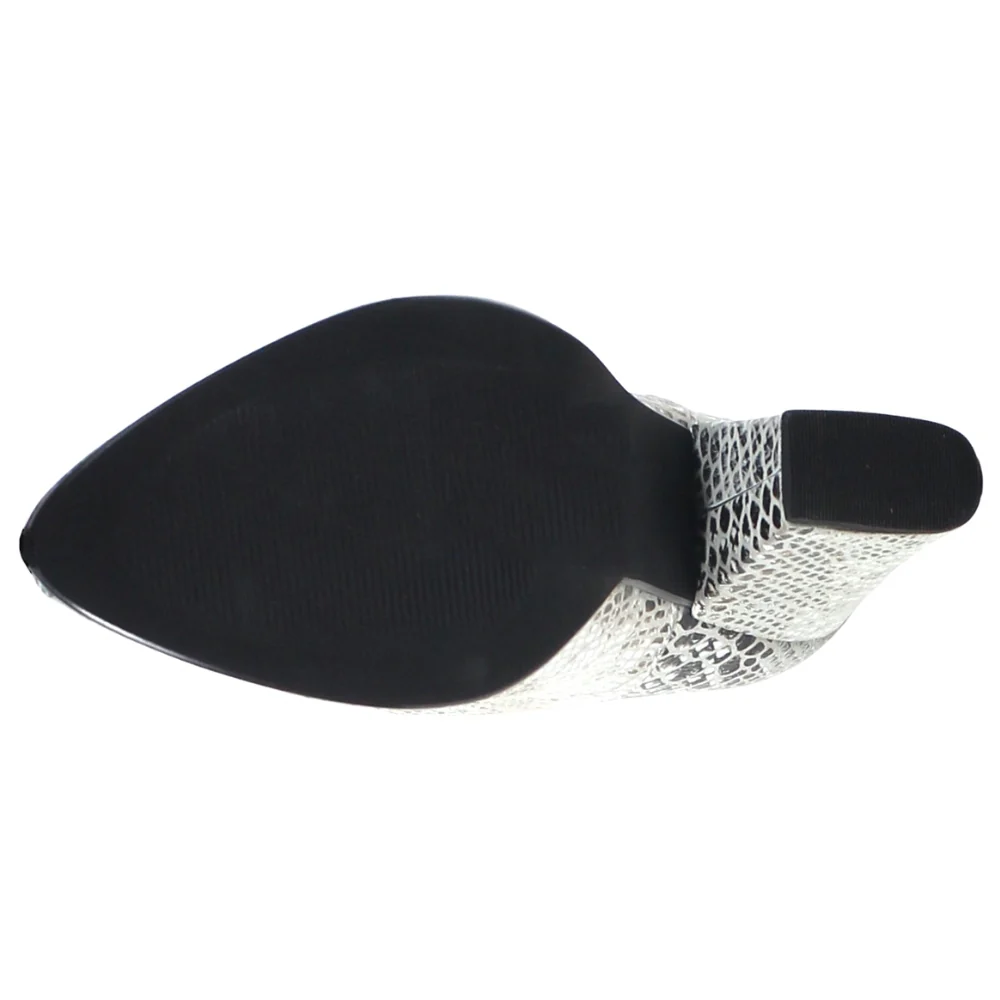 Pay Phone Snake Pointed Toe Zippered Boots - Image 5
