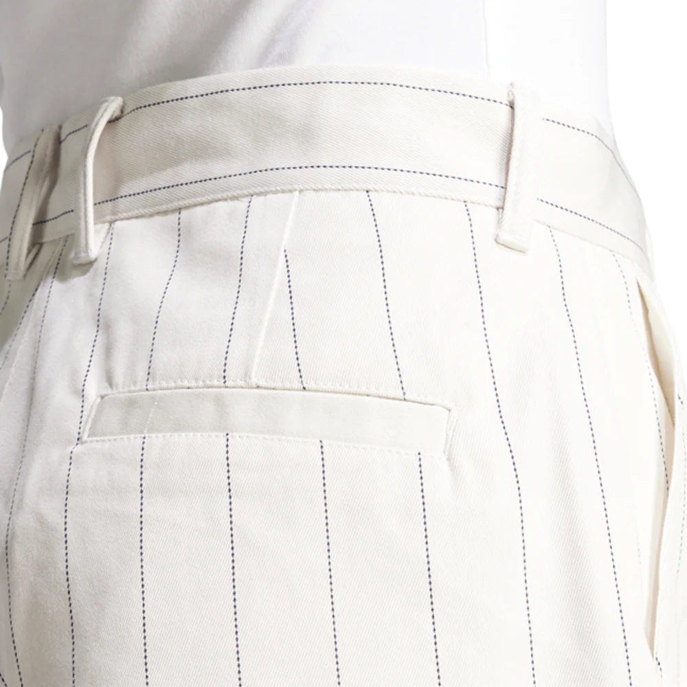 Pinstripe Twill Loose Trousers - Image 5