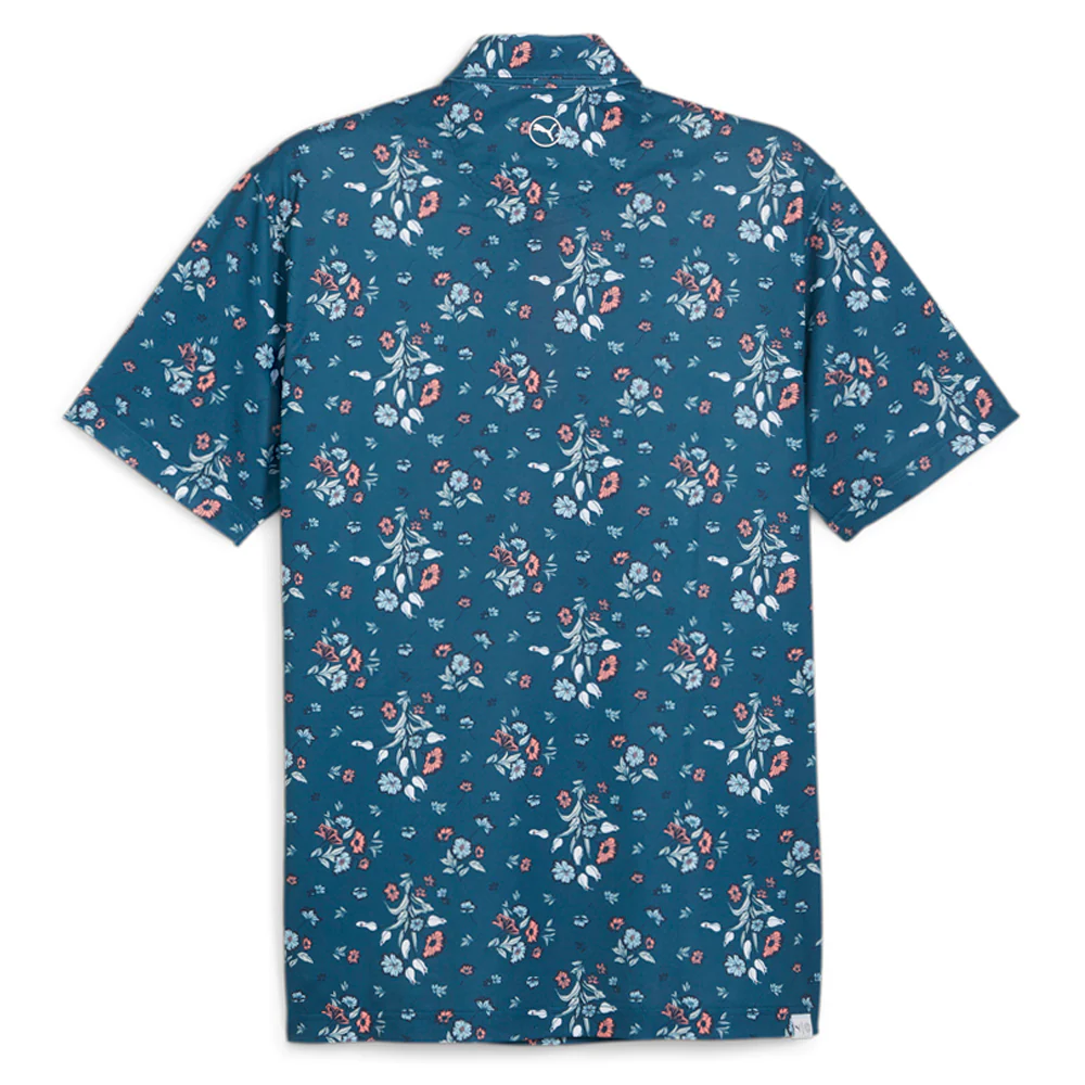 Pique Heirloom Floral Short Sleeve Polo Shirt - Image 2
