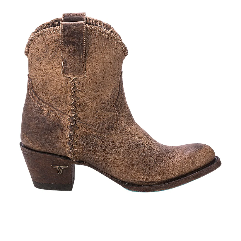 Plain Jane Braided Round Toe Cowboy Bootie