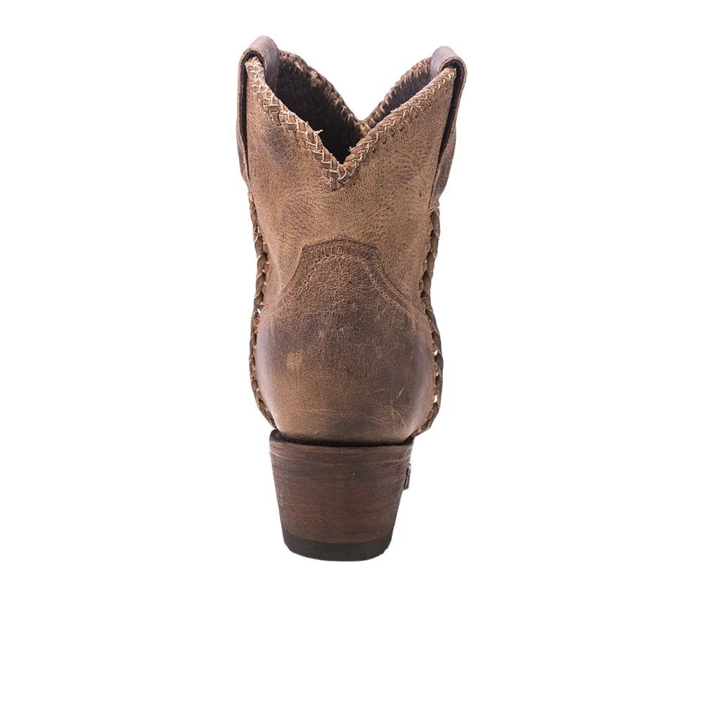 Plain Jane Braided Round Toe Cowboy Bootie - Image 3