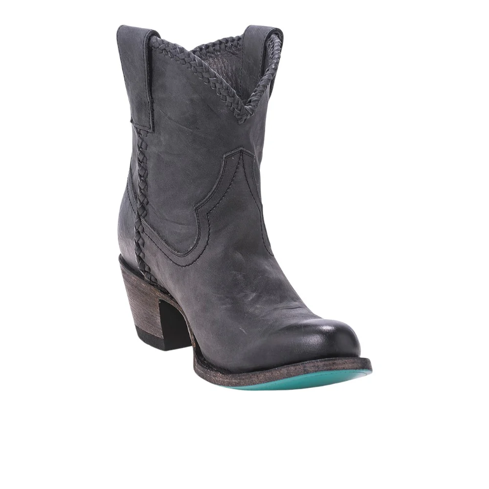 Plain Jane Braided Round Toe Cowboy Bootie - Image 2