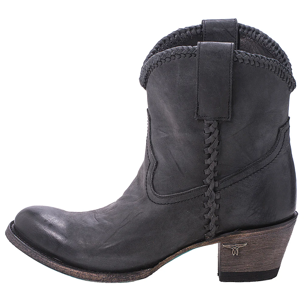 Plain Jane Braided Round Toe Cowboy Bootie - Image 4