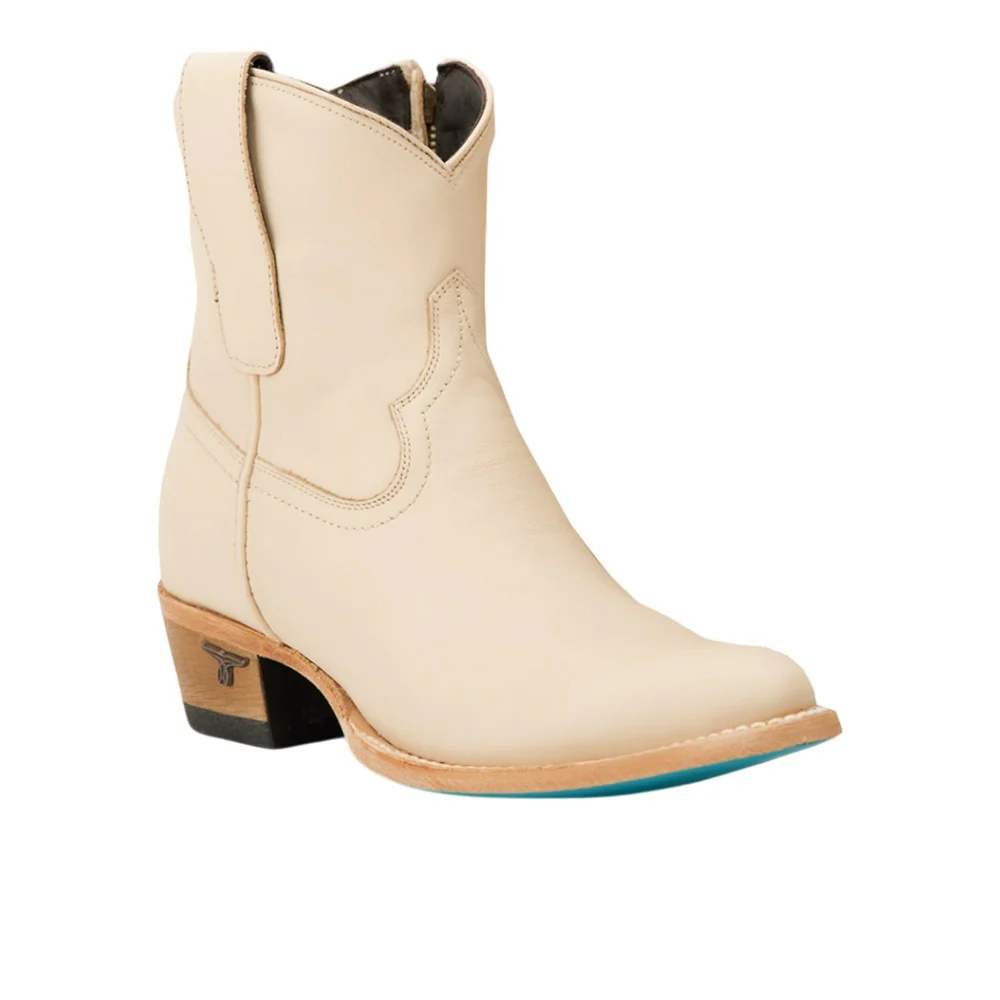 Plain Jane Zippered Round Toe Cowboy Bootie - Image 2