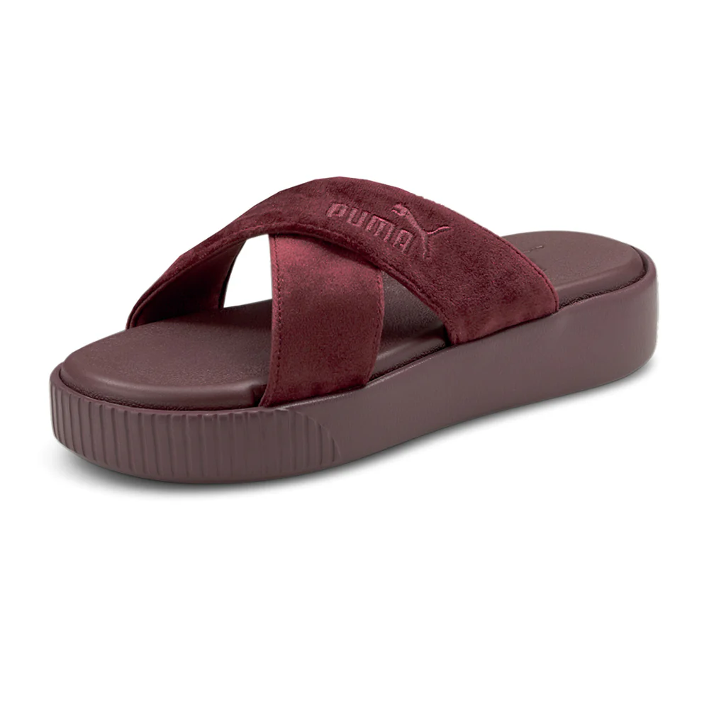 Platform Velvet Slides Sandals - Image 2