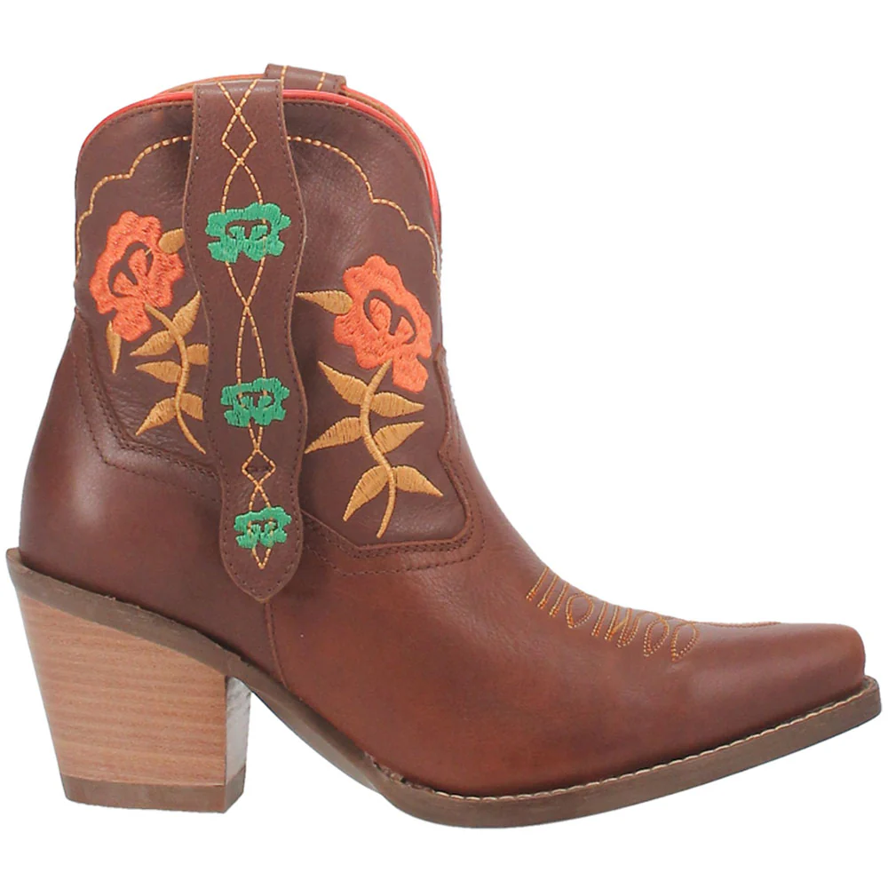 Play Pretty Embroidered Floral Snip Toe Cowboy Booties