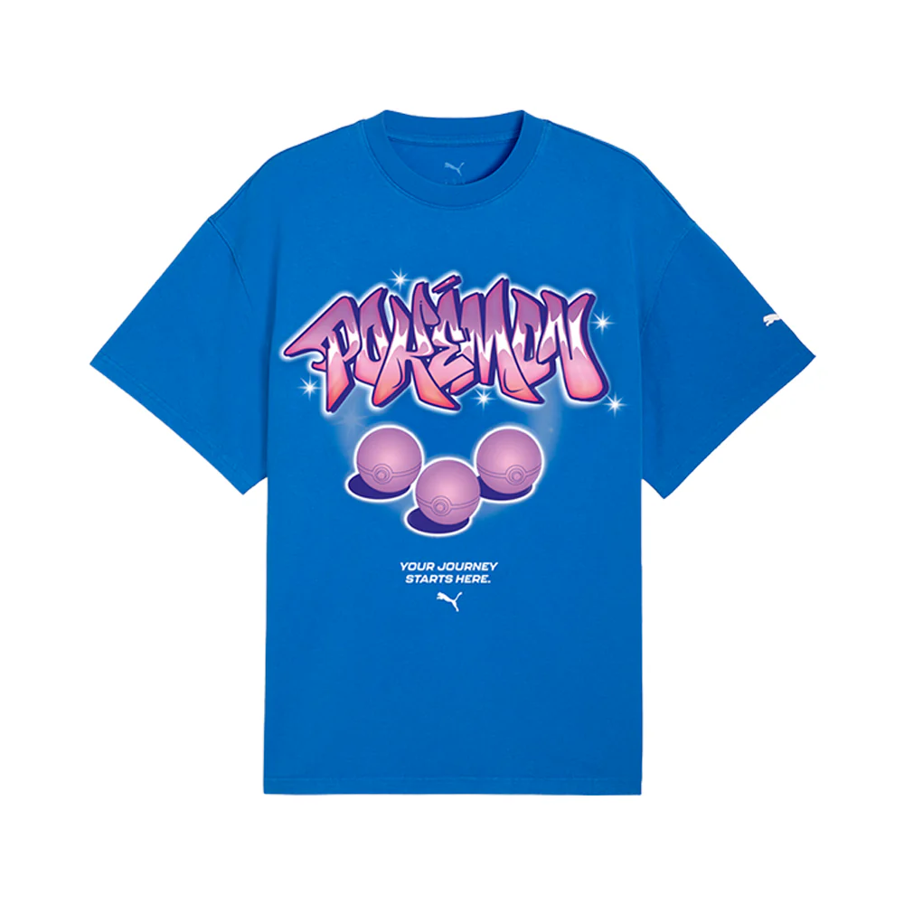 Pokemon X Hoops Tee Graphic Crew Neck Short Sleeve T-Shirt