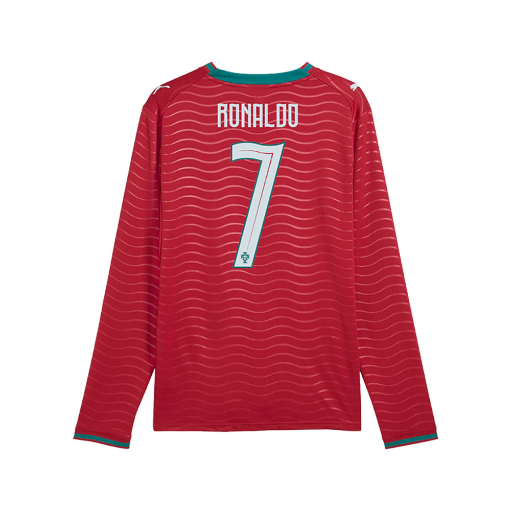Portugal Crew Neck Long Sleeve Home Player Jersey Replica - Image 2