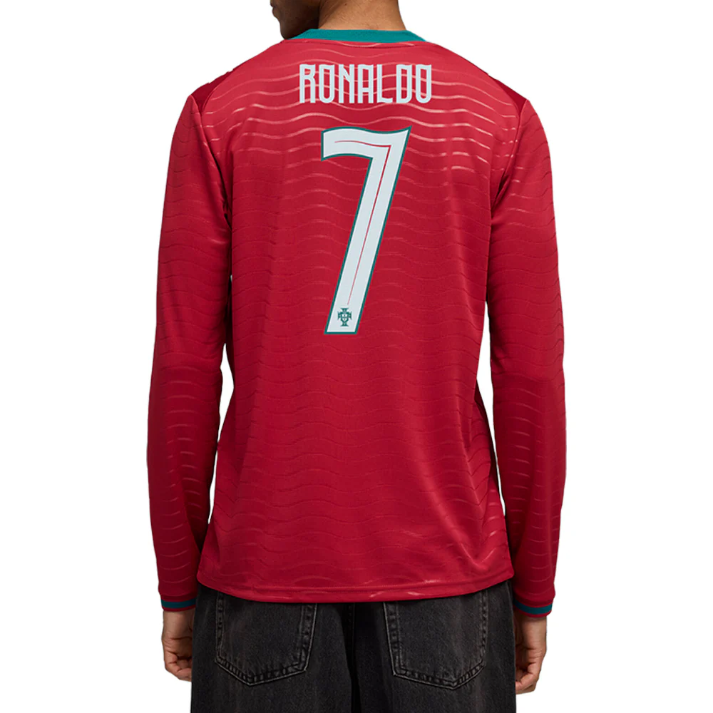 Portugal Crew Neck Long Sleeve Home Player Jersey Replica - Image 4
