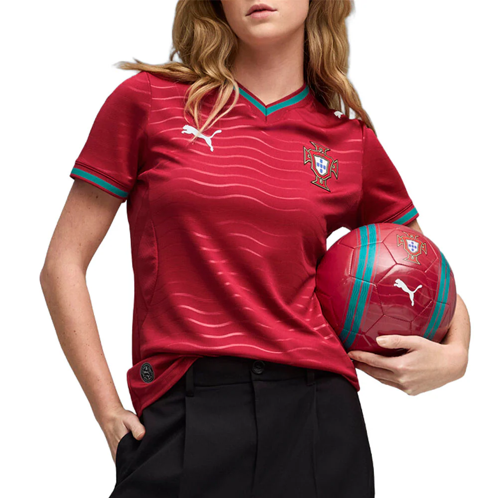 Portugal Home Crew Neck Short Sleeve Soccer Jersey - Image 3