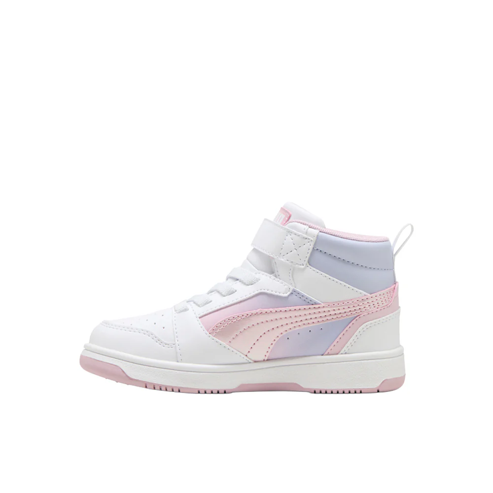 Puma Rebound V6 Mid Blurry Dreams Lace Up Sneakers (Little Kid) - Image 3