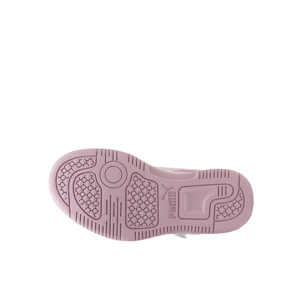 Puma Rebound V6 Mid Blurry Dreams Lace Up Sneakers (Little Kid) - Image 5