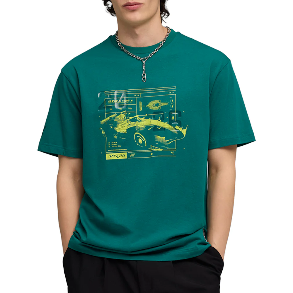 PUMA X ASTON MARTIN ARAMCO F1 x Graphic Crew Neck Short Sleeve T-Shirt - Image 3