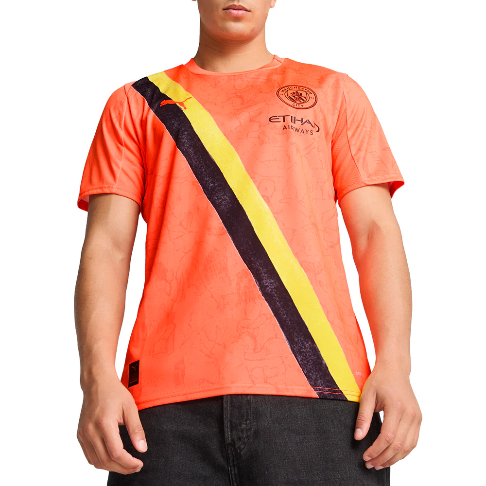 PUMA X KIDSUPER Manchester City F.C. Crew Neck Short Sleeve Soccer Jersey Replica - Image 3