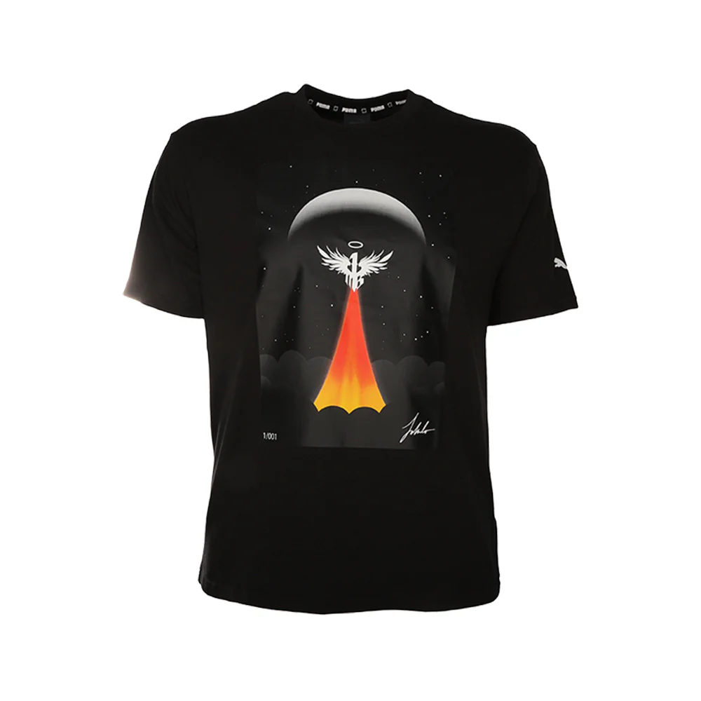 PUMA X MELO B&W Crew Neck Short Sleeve T-Shirt