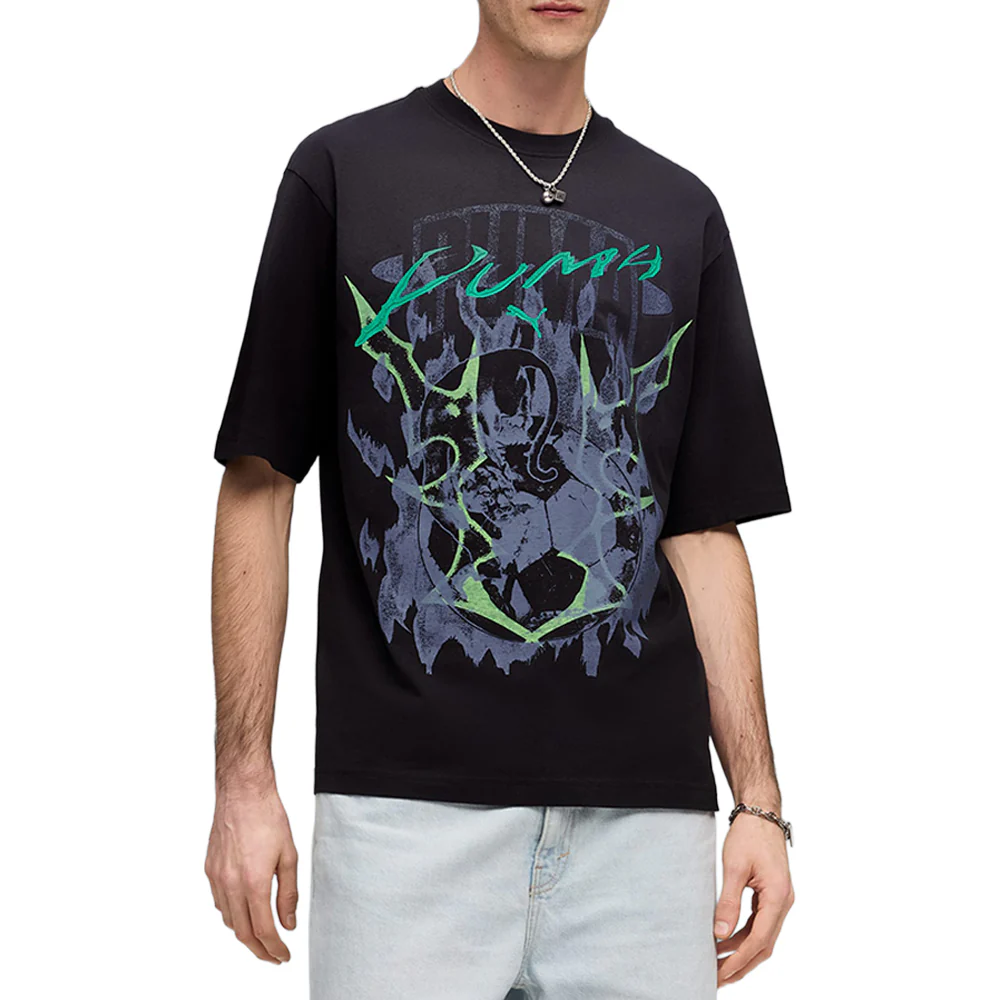 Pumatech-X Washed Graphic Crew Neck Short Sleeve T-Shirt - Image 3