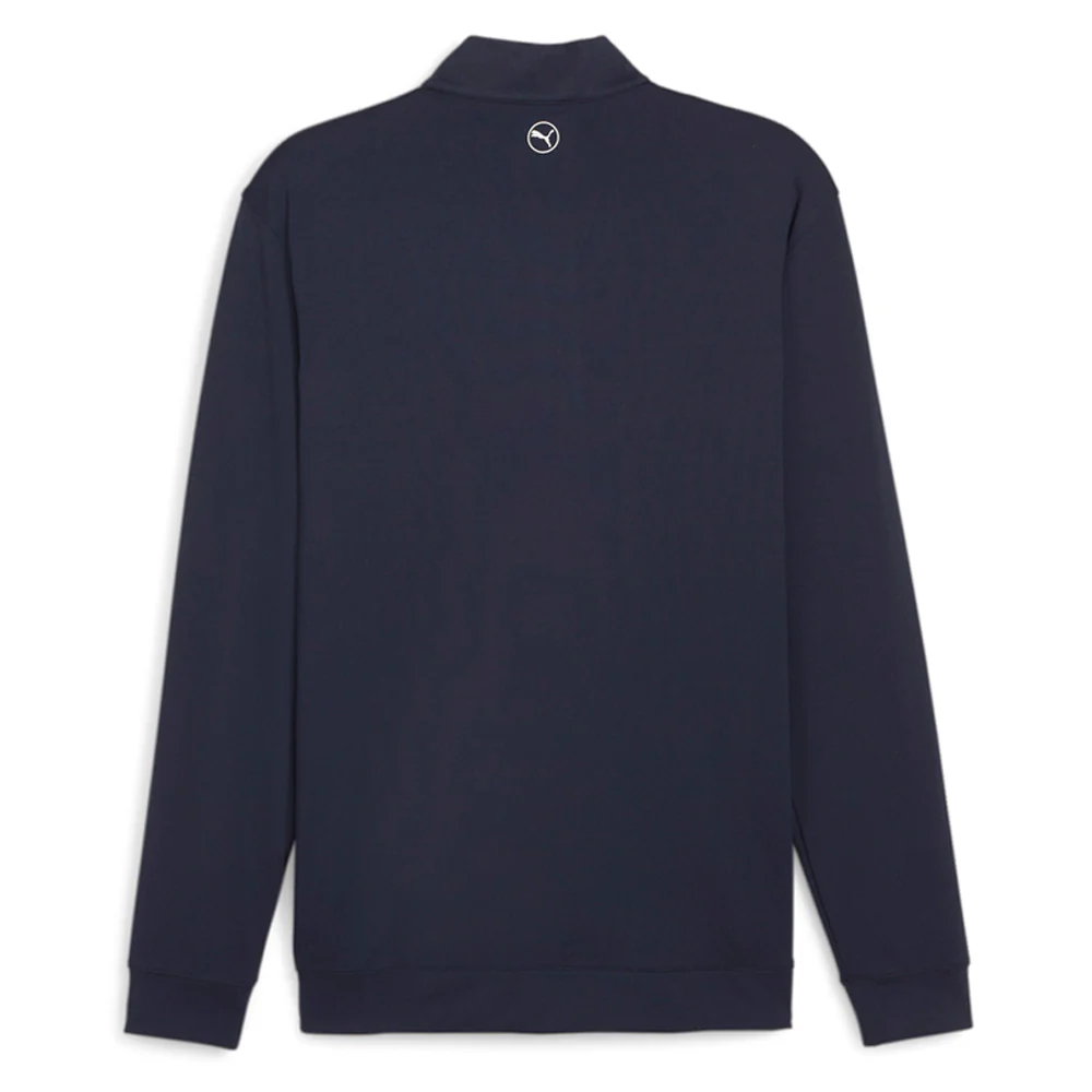 Pure Colorblock Mock Neck Long Sleeve Quarter Zip Pullover - Image 2