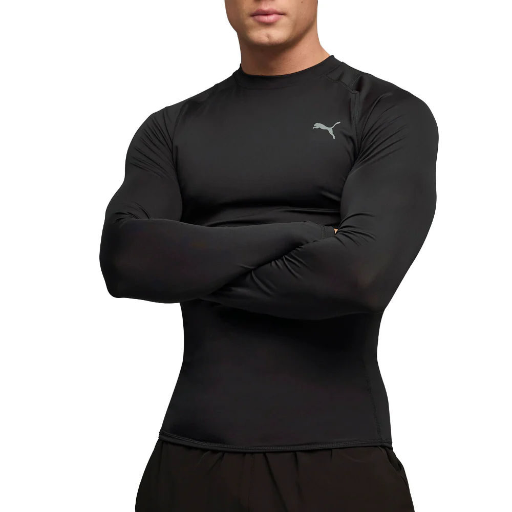 PWRMODE Base Layer Crew Neck Long Sleeve Athletic Pullover Shirt - Image 3