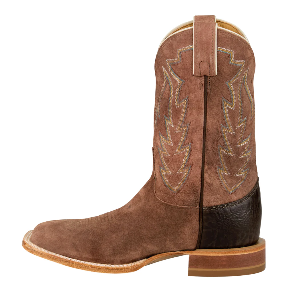 Quincy Sueded Ostrich Embroidered Square Toe Cowboy Boots - Image 3