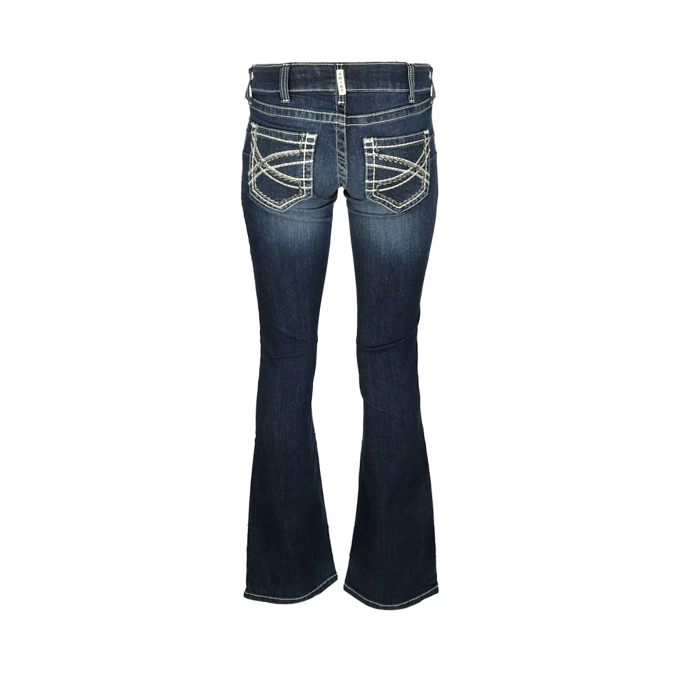 R.E.A.L Mid Rise Stretch Entwined Boot Cut Jeans - Image 2