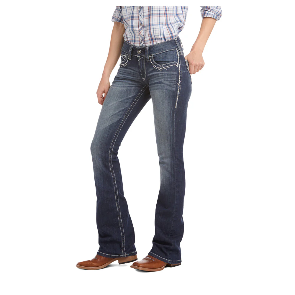 R.E.A.L Mid Rise Stretch Entwined Boot Cut Jeans - Image 3