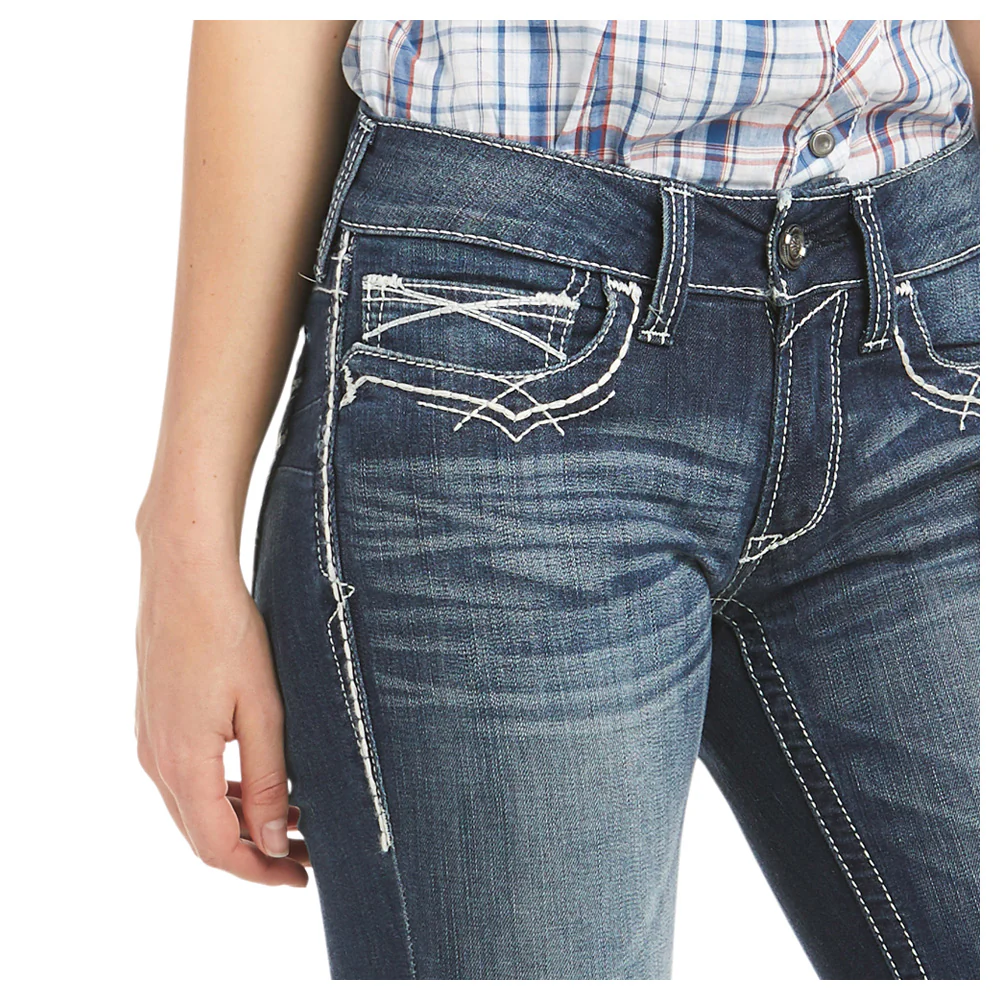 R.E.A.L Mid Rise Stretch Entwined Boot Cut Jeans - Image 5