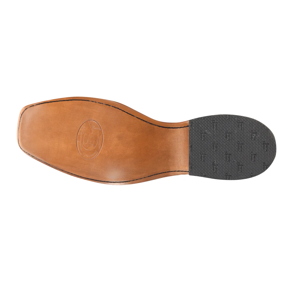 Rancher Full Quill Ostrich Square Toe Pull On Cowboy Boots - Image 5