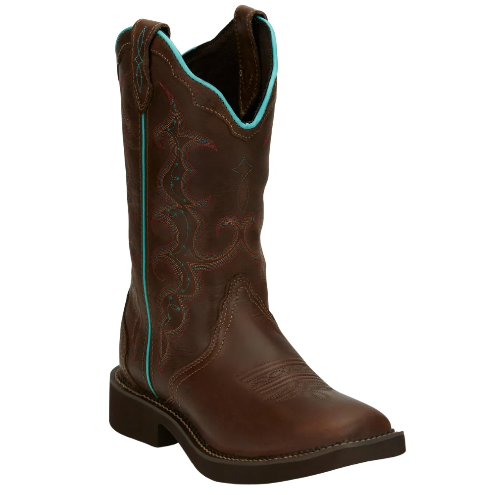 Raya Embroidered Square Toe Pull On Cowboy Boots - Image 2