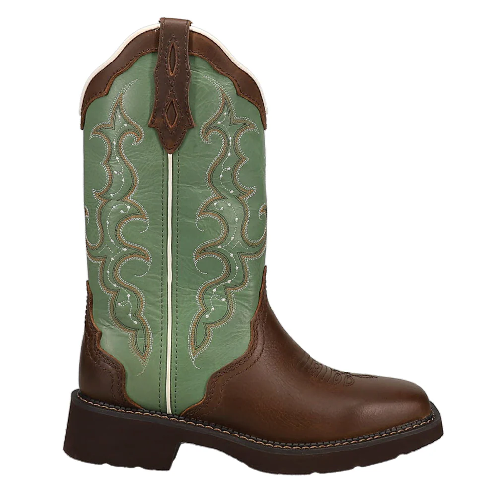 Raya Embroidered Square Toe Pull On Cowboy Boots