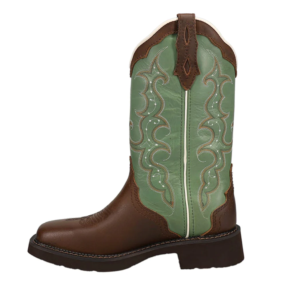 Raya Embroidered Square Toe Pull On Cowboy Boots - Image 3