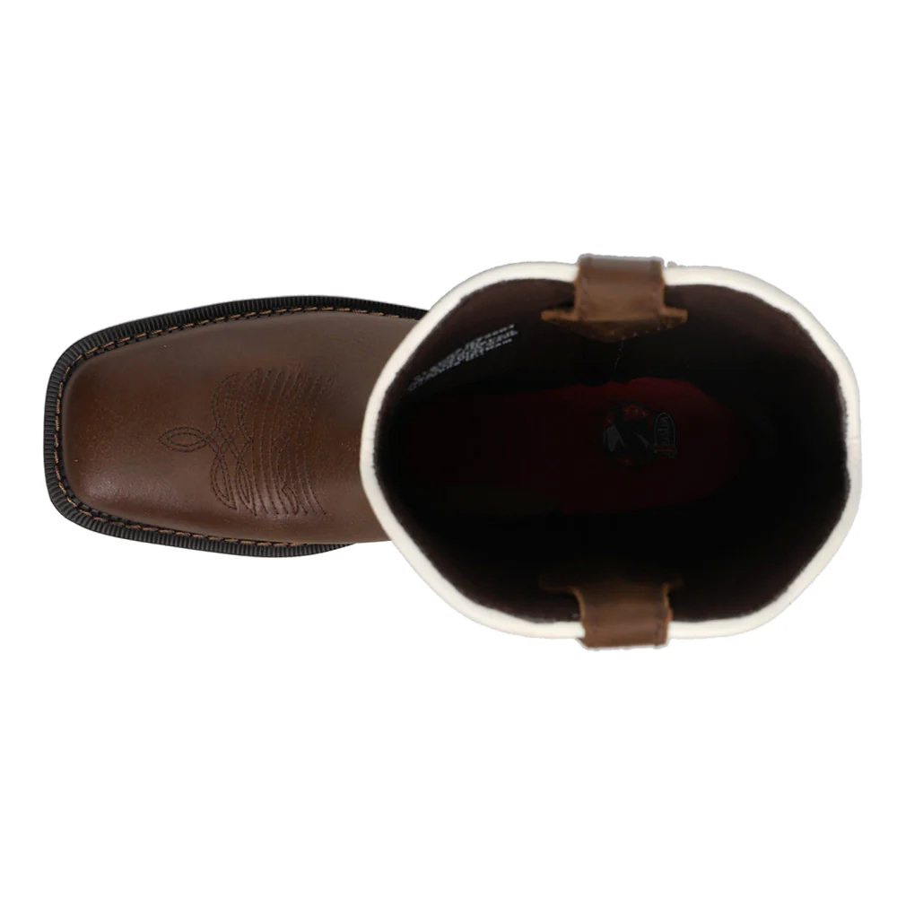 Raya Embroidered Square Toe Pull On Cowboy Boots - Image 4