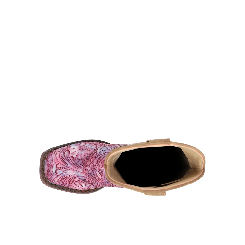 Raya Tie Dye Square Toe Cowboy Boots (Little Kid) - Image 4
