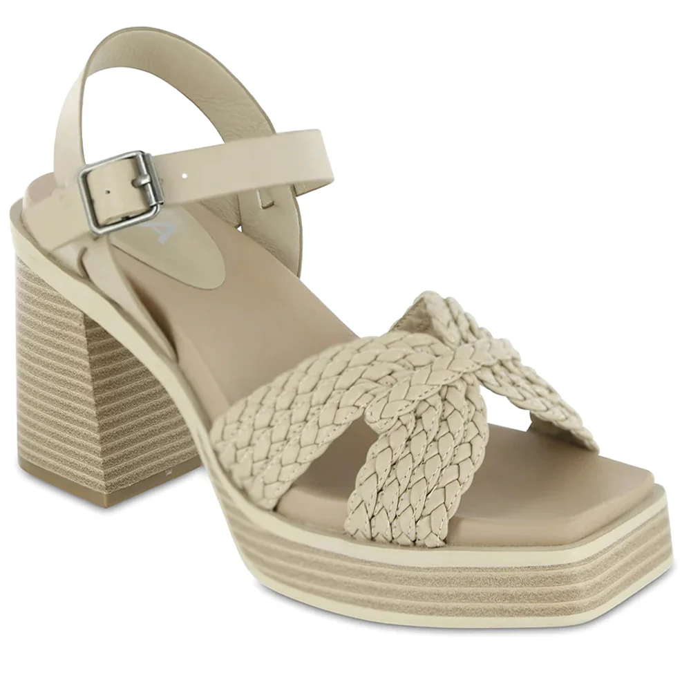 Rayan Braided Platform Block Heel Sandals - Image 2