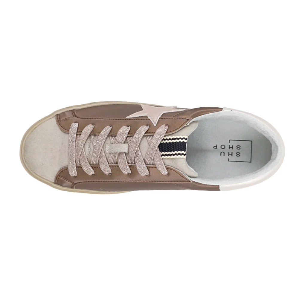 Reba Metallic Lace Up Platform Sneakers - Image 4