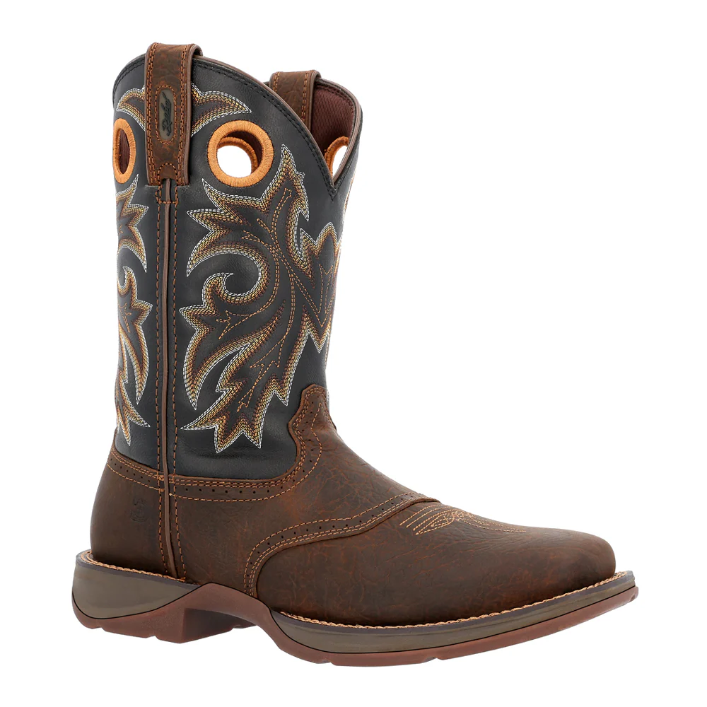 Rebel Saddle Up Pull On Square Toe Cowboy Boots - Image 2