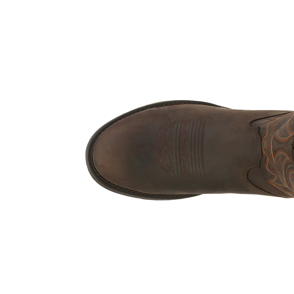 Rebel Pull On 12 Inch Round Toe Cowboy Boots - Image 4