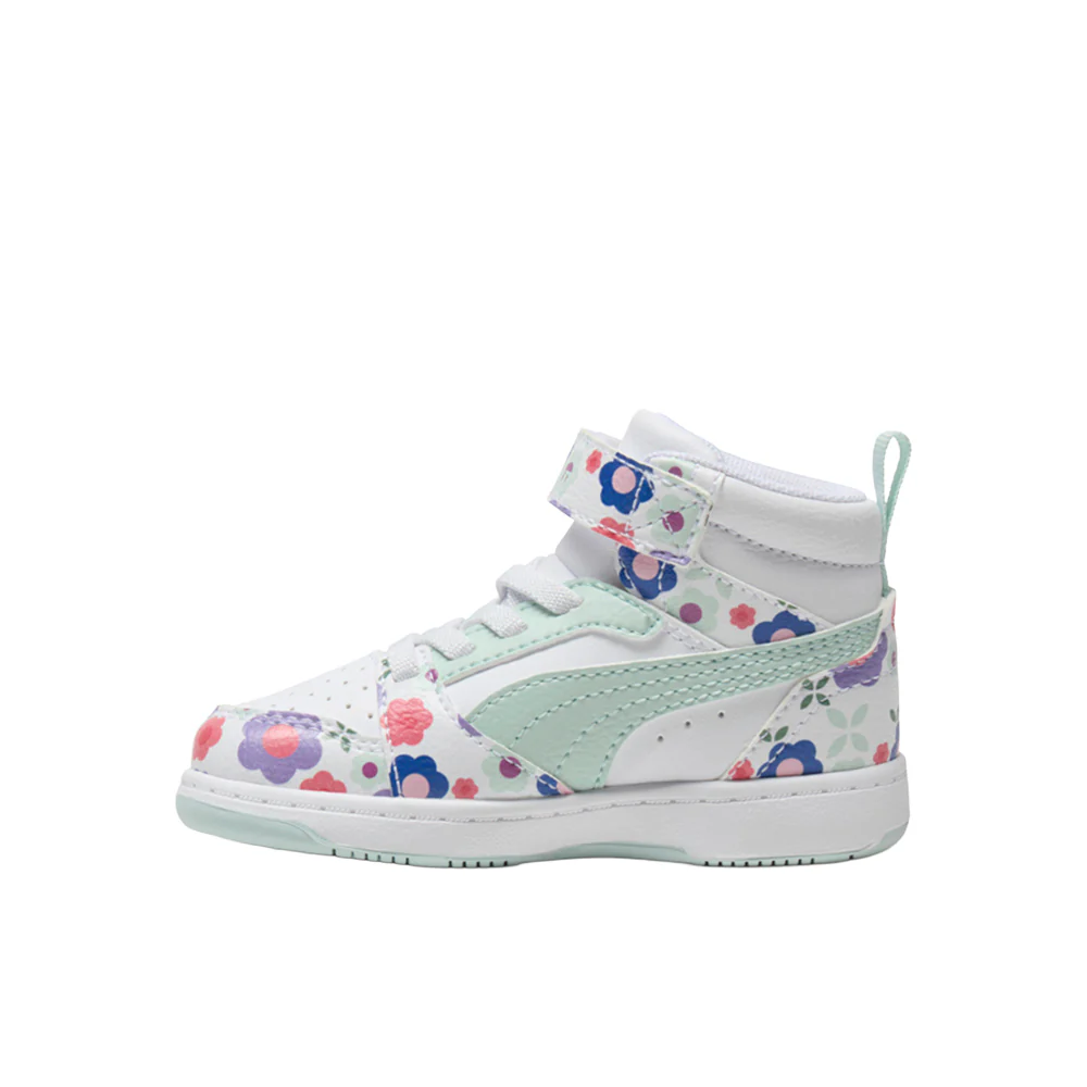 Rebound V6 Flower Floral High Top Sneakers (Toddler) - Image 3