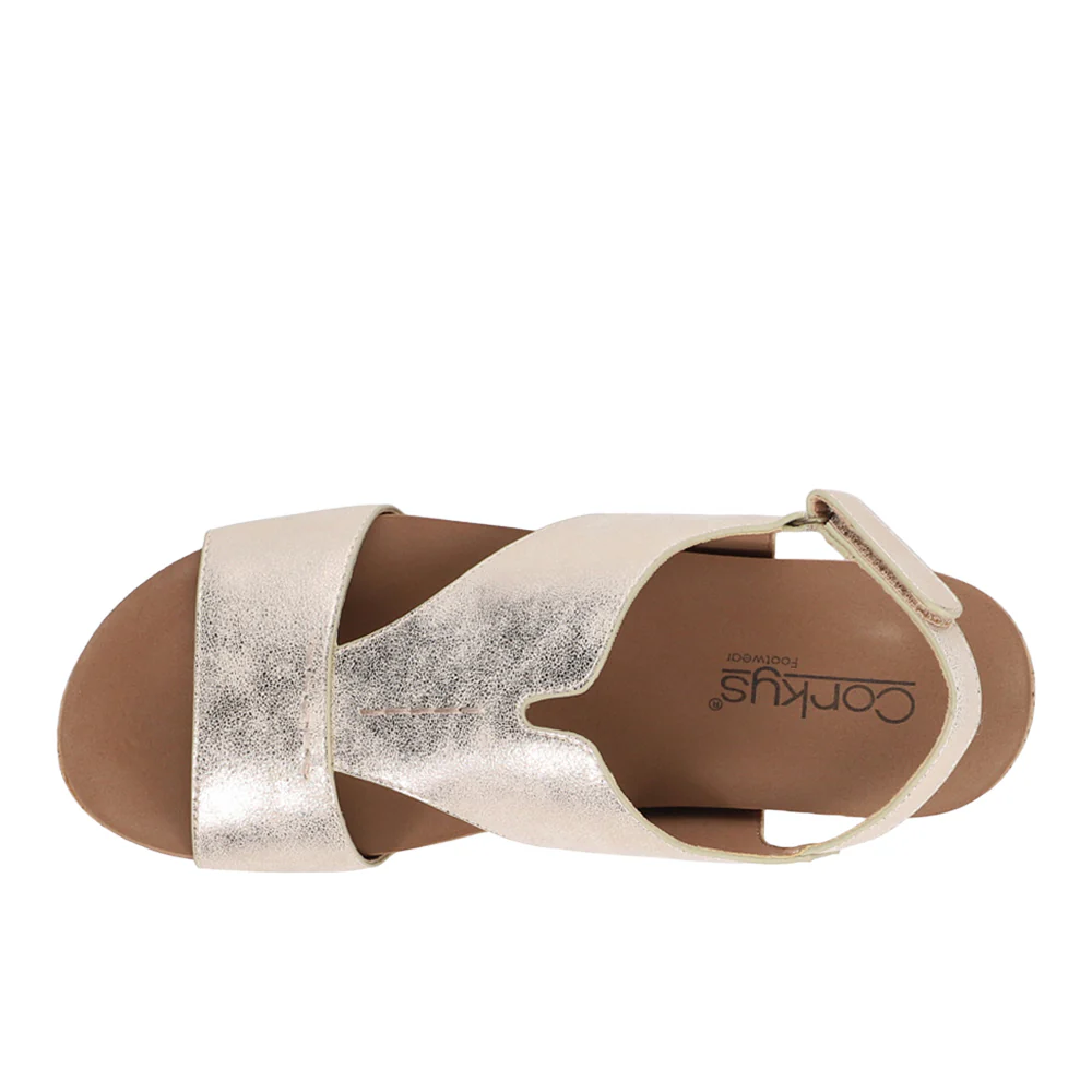 Refreshing Metallic Studded Wedge Sandals - Image 4