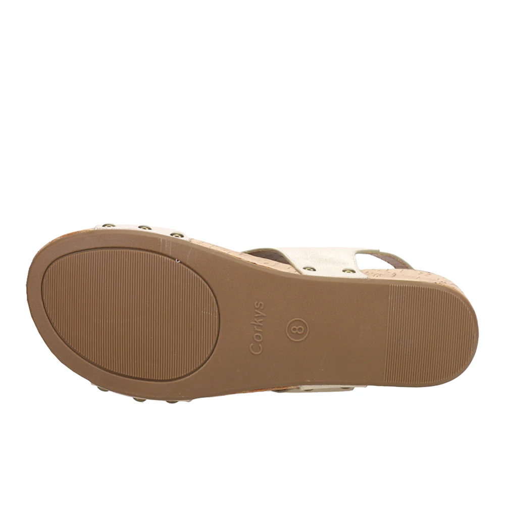 Refreshing Metallic Studded Wedge Sandals - Image 5