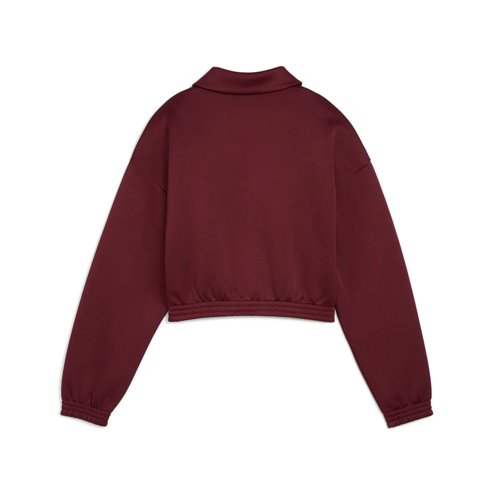 Relaxed Cropped Embroidered Full Zip Track Jacket - Image 2
