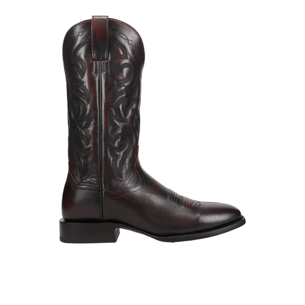 Remington Embroidered Pull On Square Toe Cowboy Boots
