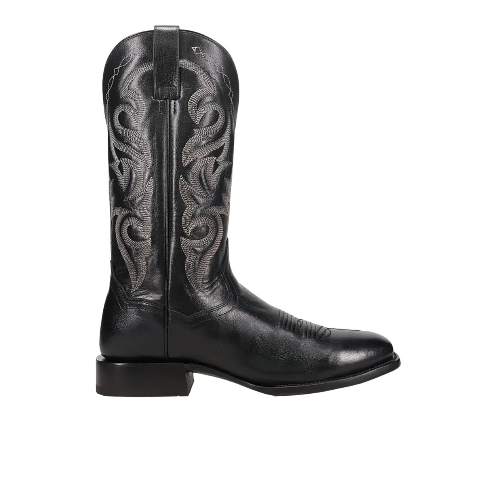 Remington Embroidered Pull On Square Toe Cowboy Boots