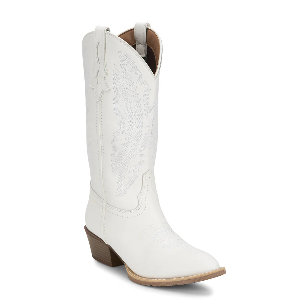 Renie Embroidered Round Toe Pull On Cowboy Boots - Image 2