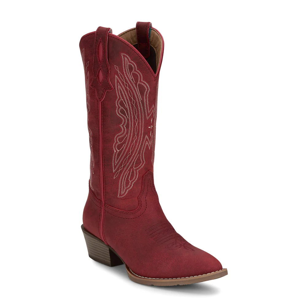 Renie Embroidered Round Toe Pull On Cowboy Boots - Image 2