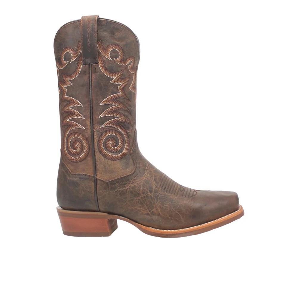 Richland Embroidered Pull On Square Toe Cowboy Boots
