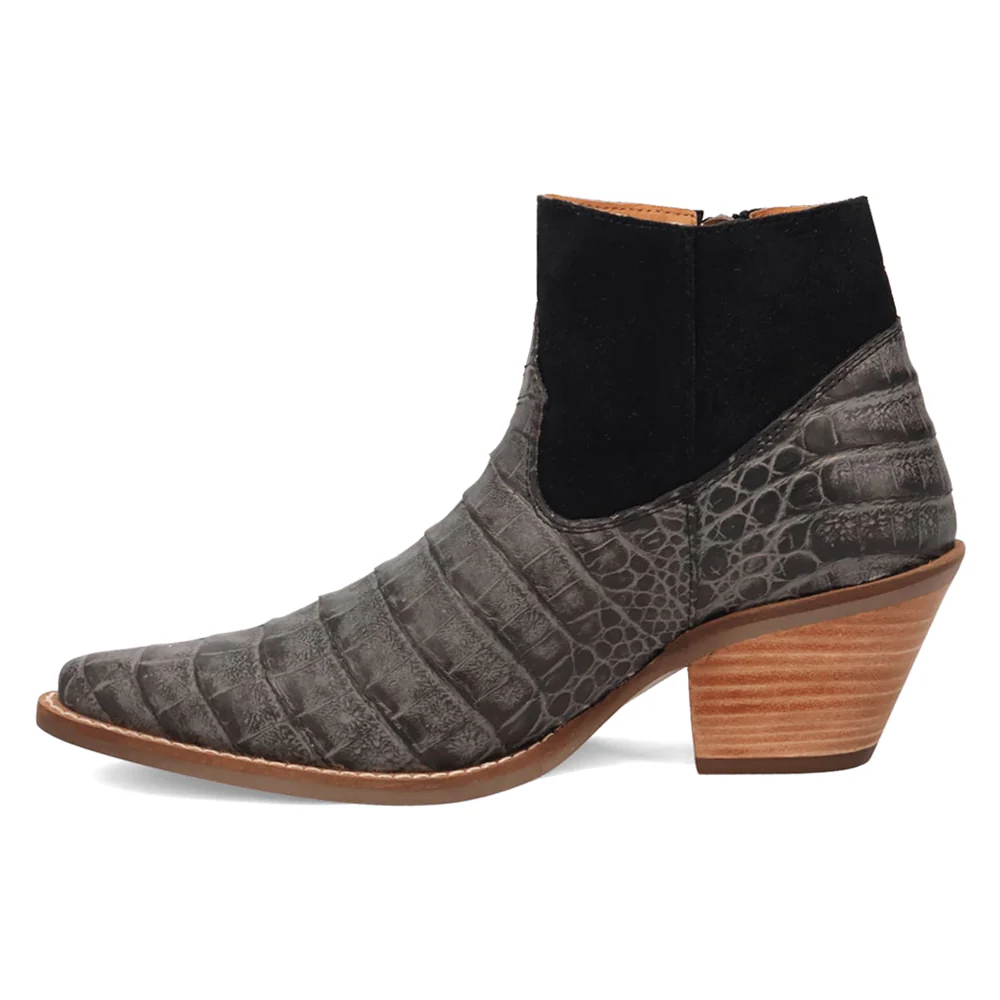 Ricki Croc Animal Print Snip Toe Zippered Cowboy Booties - Image 3