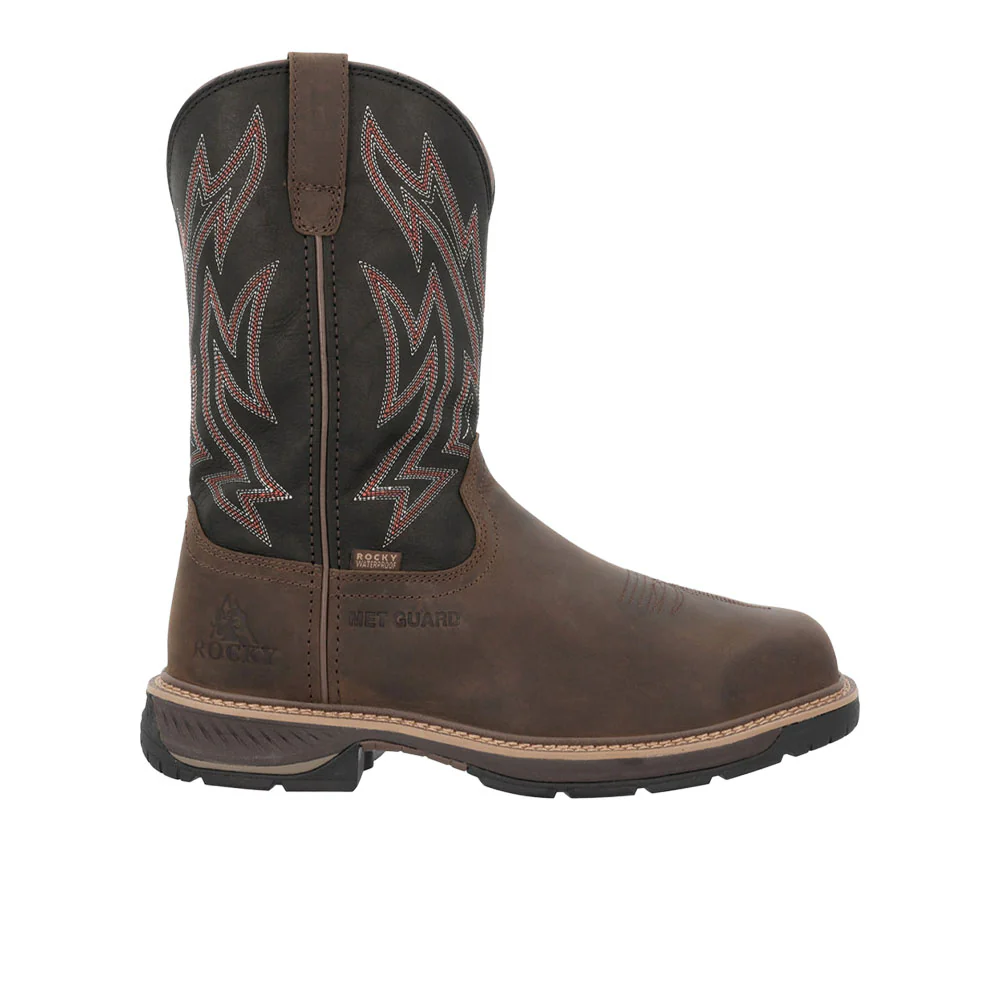 Ride LTE Embroidered Pull On Electrical Hazard Round Toe Work Boots