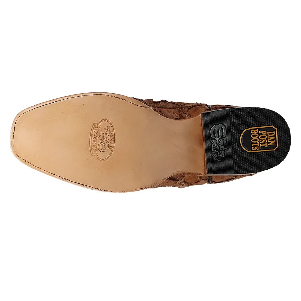 Riggs Pirarucu Embroidered Pull On Square Toe Cowboy Boots - Image 5