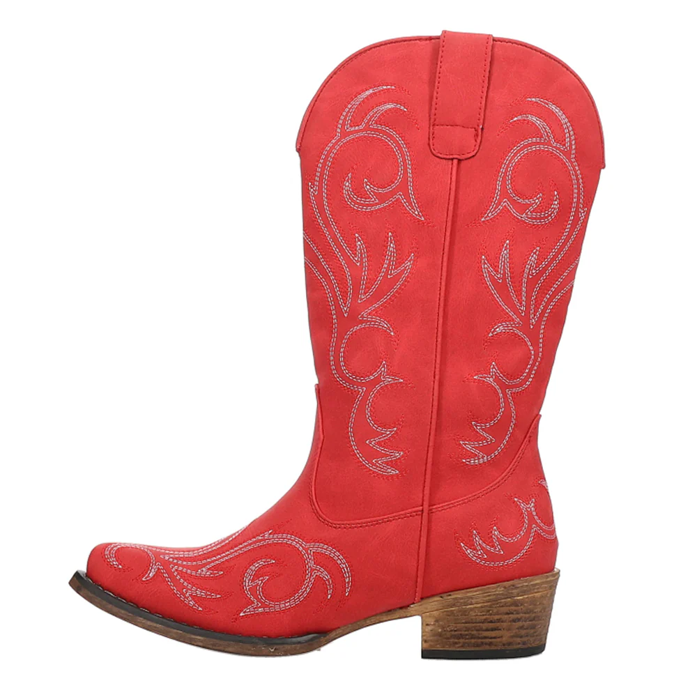 Riley Embroidered Snip Toe Cowboy Boots - Image 3