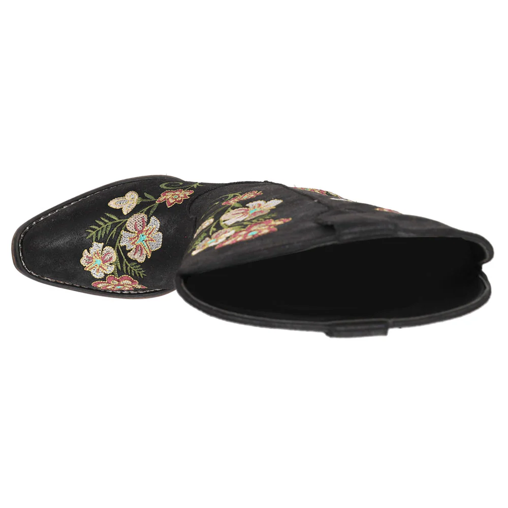 Riley Floral Embroidered Snip Toe Cowboy Boots - Image 4